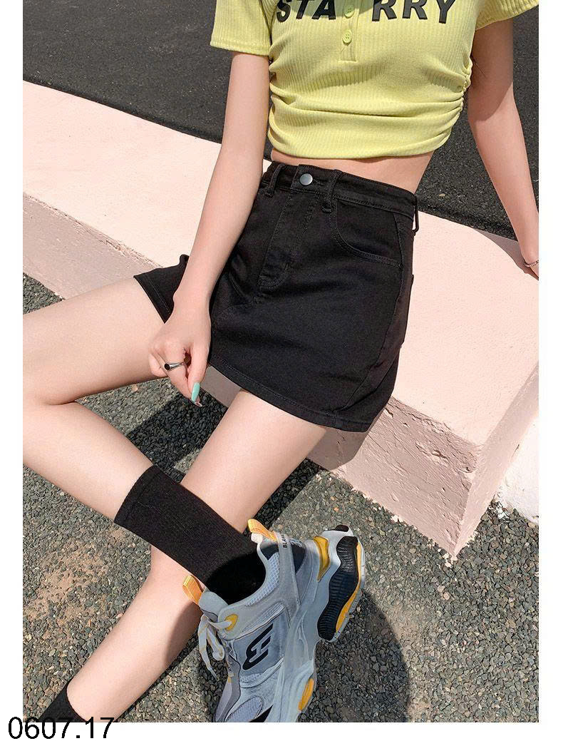 26HA0607.17 - CHÂN VÁY CHỮ A DENIM NỮ