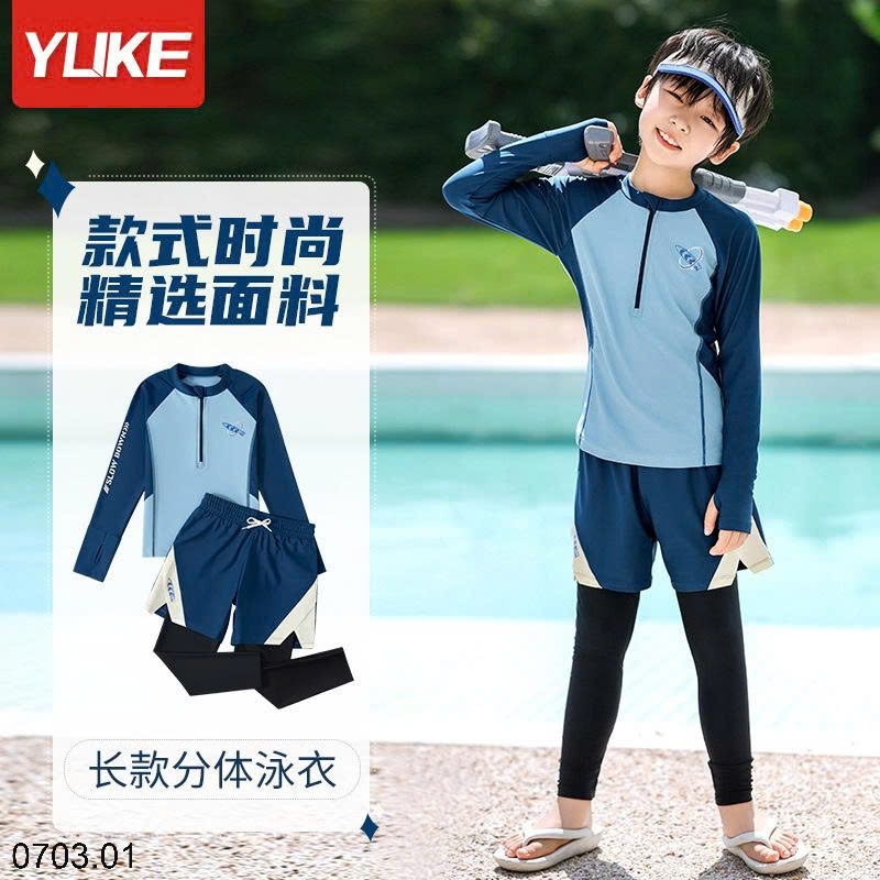 26HA0703.01 - BỘ BƠI DÀI TAY QUẢNG CHÂU CAO CẤP BÉ TRAI SIZE ĐẠI
