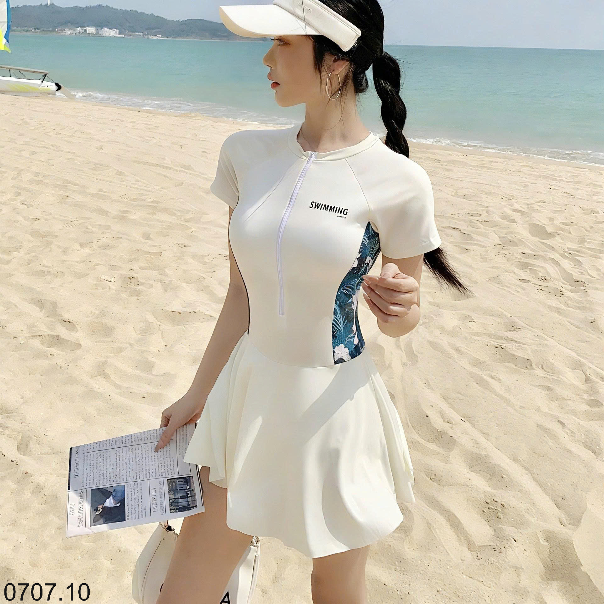 26HA0707.10 - VÁY BƠI NỮ MÀU TRẮNG