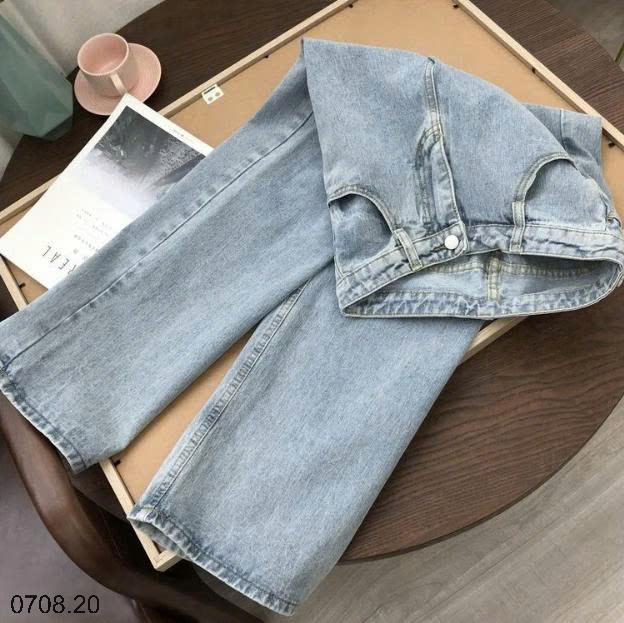 26HA0708.20 - QUẦN JEAN ỐNG RỘNG CẠP CAO