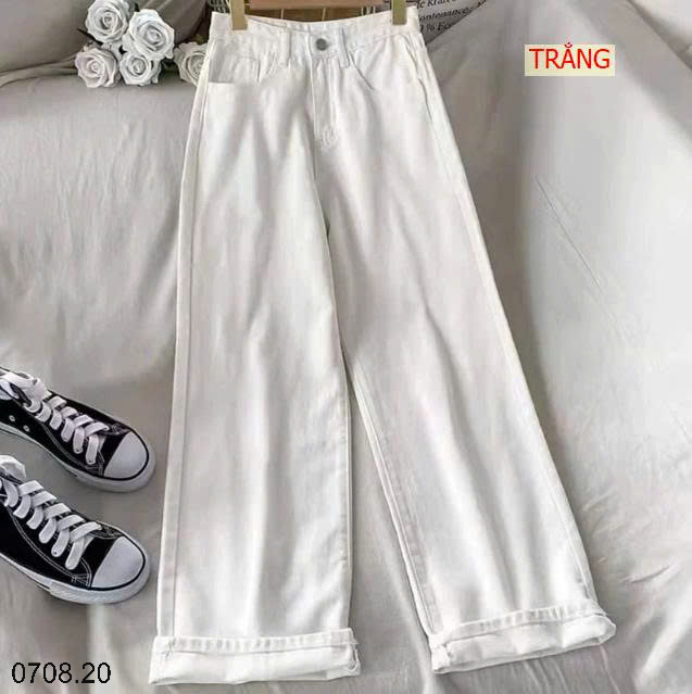 26HA0708.20 - QUẦN JEAN ỐNG RỘNG CẠP CAO
