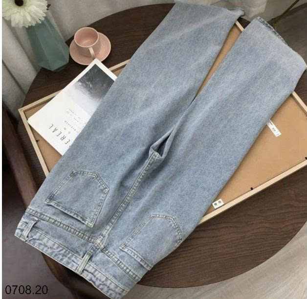 26HA0708.20 - QUẦN JEAN ỐNG RỘNG CẠP CAO