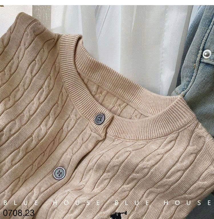 26HA0708.23 - ÁO LEN CARDIGAN HÌNH NGỰA CHO NỮ