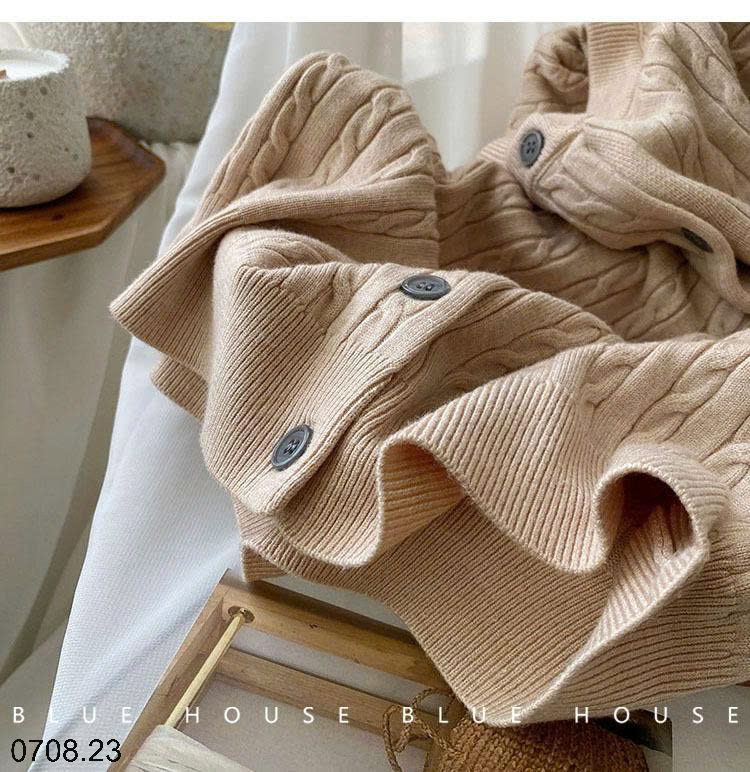 26HA0708.23 - ÁO LEN CARDIGAN HÌNH NGỰA CHO NỮ