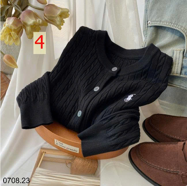 26HA0708.23 - ÁO LEN CARDIGAN HÌNH NGỰA CHO NỮ
