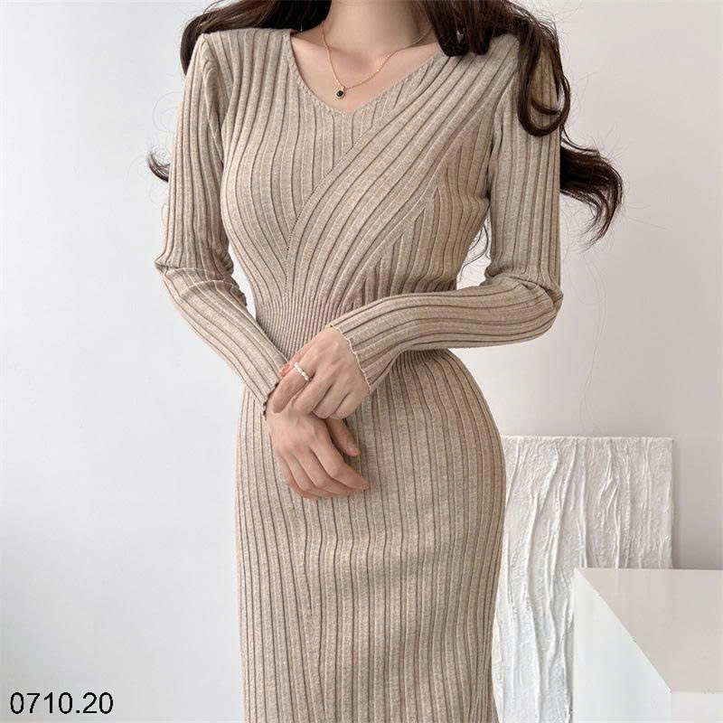 26HA0710.20 - VÁY BODY LEN NỮ SIẾT EO