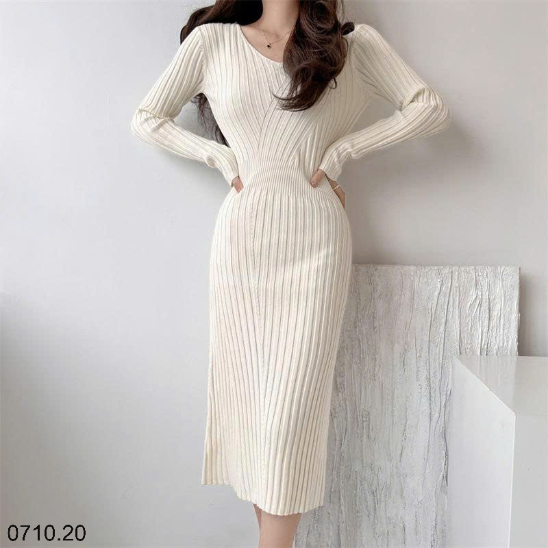 26HA0710.20 - VÁY BODY LEN NỮ SIẾT EO