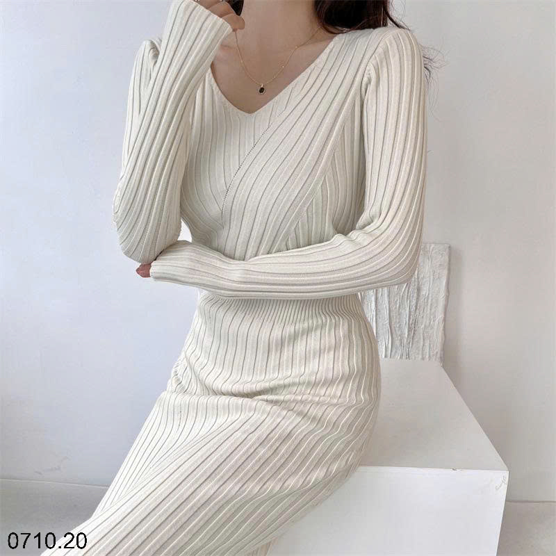 26HA0710.20 - VÁY BODY LEN NỮ SIẾT EO