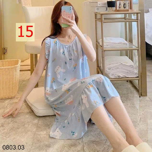 26HA0803.03 - VÁY NGỦ LANH LỤA MỀN MÁT CHO NỮ