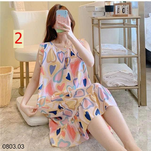 26HA0803.03 - VÁY NGỦ LANH LỤA MỀN MÁT CHO NỮ