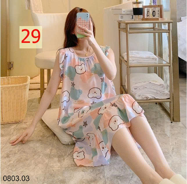 26HA0803.03 - VÁY NGỦ LANH LỤA MỀN MÁT CHO NỮ
