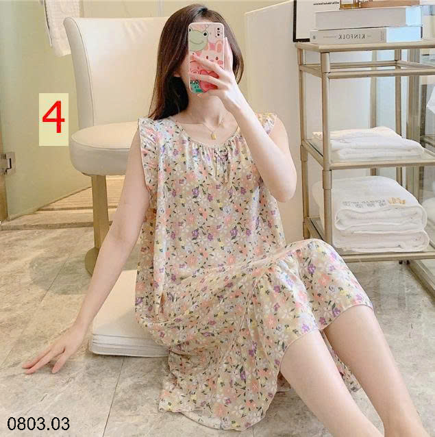 26HA0803.03 - VÁY NGỦ LANH LỤA MỀN MÁT CHO NỮ