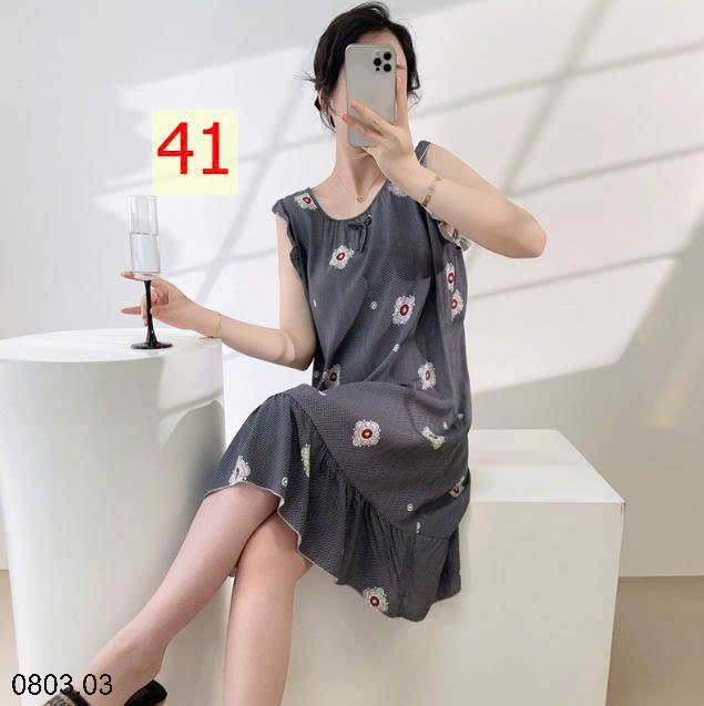 26HA0803.03 - VÁY NGỦ LANH LỤA MỀN MÁT CHO NỮ