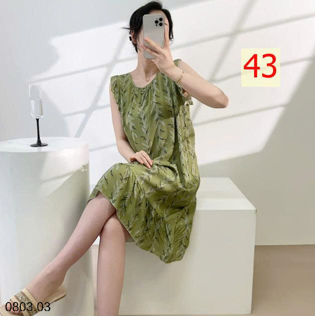 26HA0803.03 - VÁY NGỦ LANH LỤA MỀN MÁT CHO NỮ