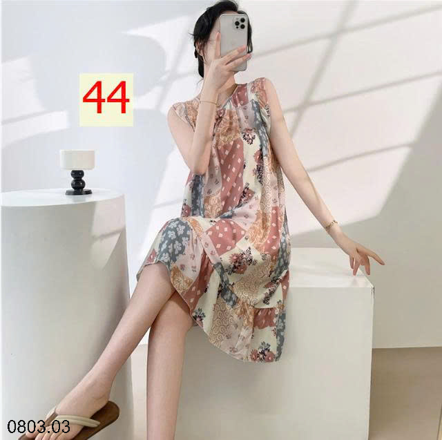 26HA0803.03 - VÁY NGỦ LANH LỤA MỀN MÁT CHO NỮ