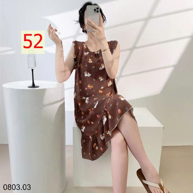26HA0803.03 - VÁY NGỦ LANH LỤA MỀN MÁT CHO NỮ