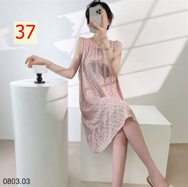 26HA0803.03 - VÁY NGỦ LANH LỤA MỀN MÁT CHO NỮ