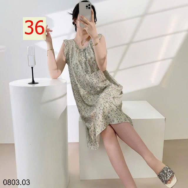26HA0803.03 - VÁY NGỦ LANH LỤA MỀN MÁT CHO NỮ