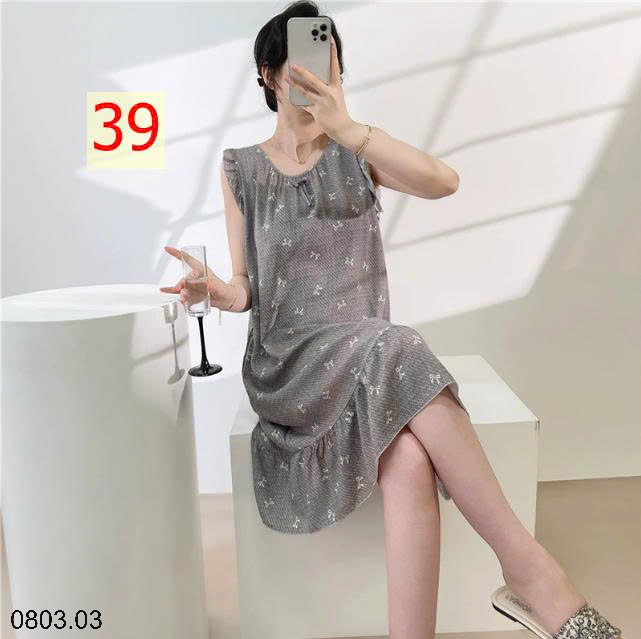 26HA0803.03 - VÁY NGỦ LANH LỤA MỀN MÁT CHO NỮ