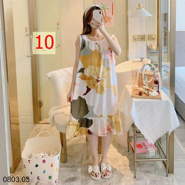 26HA0803.03 - VÁY NGỦ LANH LỤA MỀN MÁT CHO NỮ