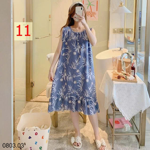 26HA0803.03 - VÁY NGỦ LANH LỤA MỀN MÁT CHO NỮ
