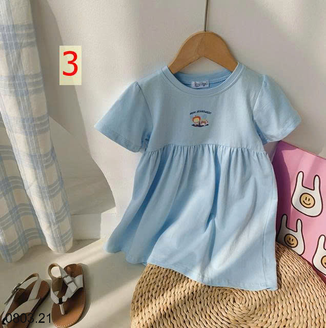 26HA0803.21 - VÁY COTTON HOẠT HÌNH BÉ GÁI QUẢNG CHÂU