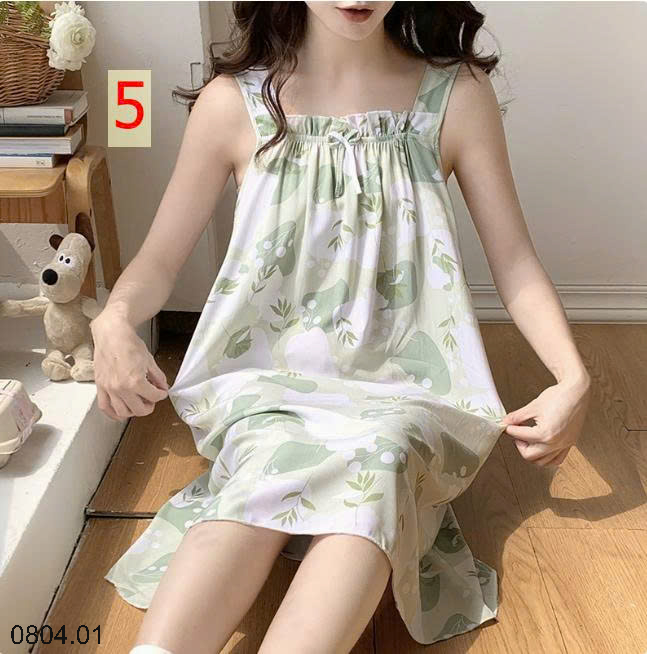 26HA0804.01 - VÁY LANH LỤA HAI DÂY BẢN TO