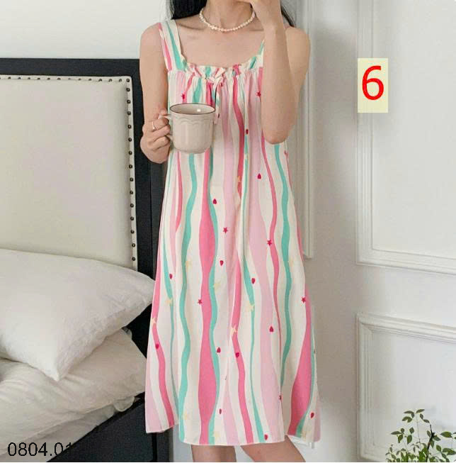 26HA0804.01 - VÁY LANH LỤA HAI DÂY BẢN TO