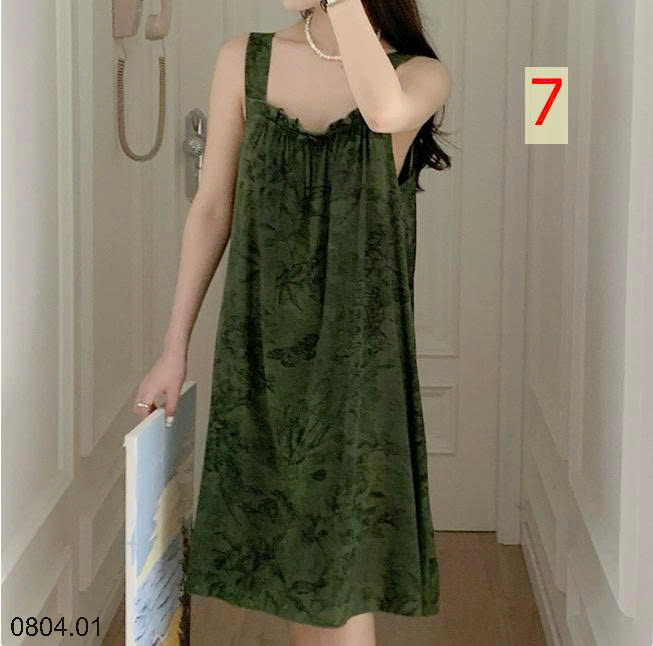26HA0804.01 - VÁY LANH LỤA HAI DÂY BẢN TO