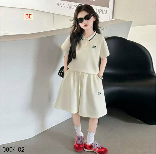 26HA0804.02 - BỘ POLO SIZE ĐẠI CHO BÉ GÁI