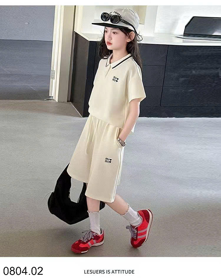 26HA0804.02 - BỘ POLO SIZE ĐẠI CHO BÉ GÁI