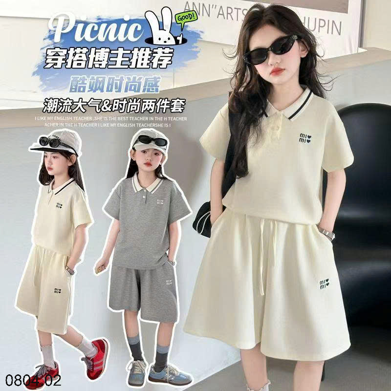 26HA0804.02 - BỘ POLO SIZE ĐẠI CHO BÉ GÁI