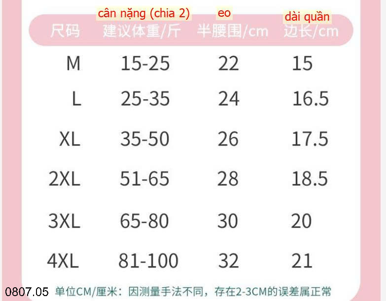 26HA0807.05 - SET 4 QUẦN CHÍP ĐÙI DISNEY CHO BÉ