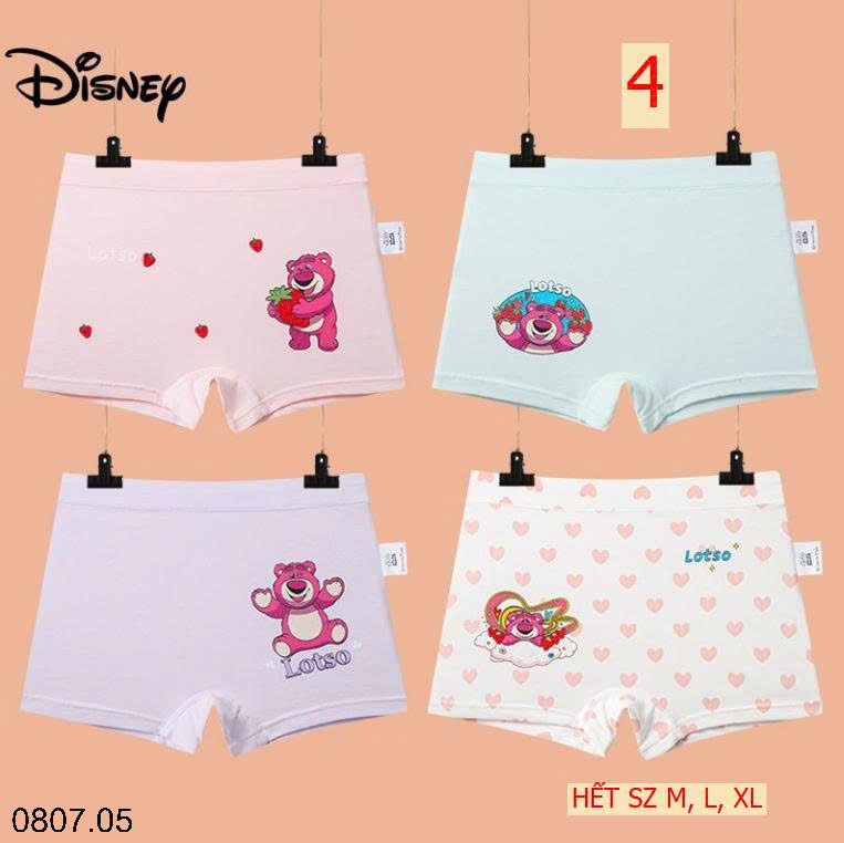 26HA0807.05 - SET 4 QUẦN CHÍP ĐÙI DISNEY CHO BÉ
