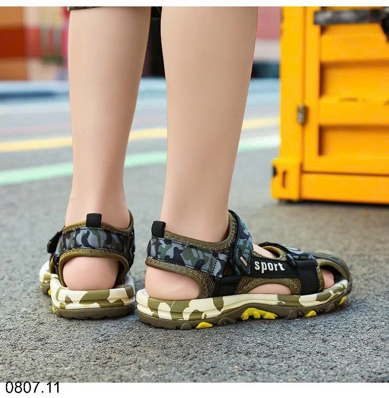 26HA0807.11 - SANDAL BÍT MŨI SPORT BÉ TRAI