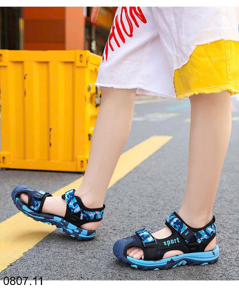 26HA0807.11 - SANDAL BÍT MŨI SPORT BÉ TRAI