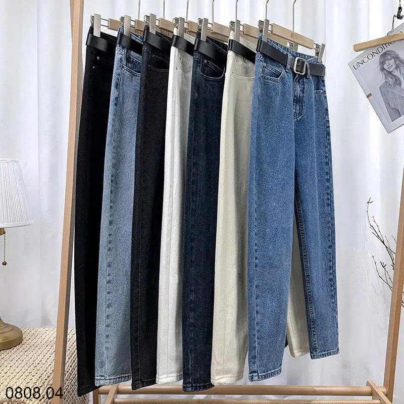 26HA0808.04 - QUẦN JEAN ỐNG ĐỨNG NỮ