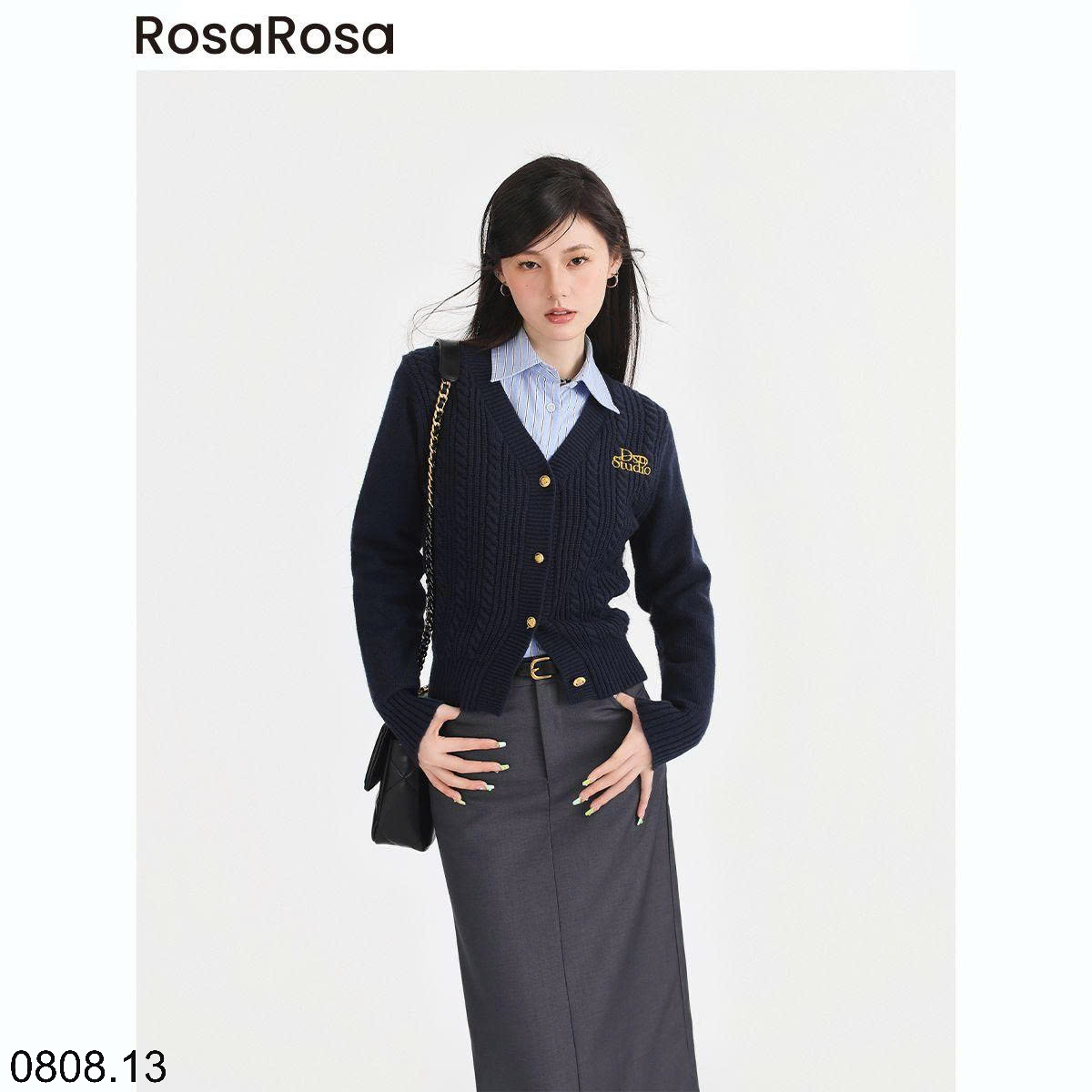 26HA0808.13 - ÁO CARDIGAN CỔ V DESSU