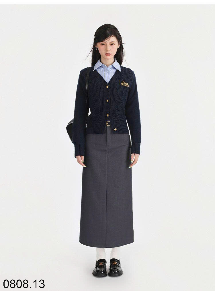 26HA0808.13 - ÁO CARDIGAN CỔ V DESSU