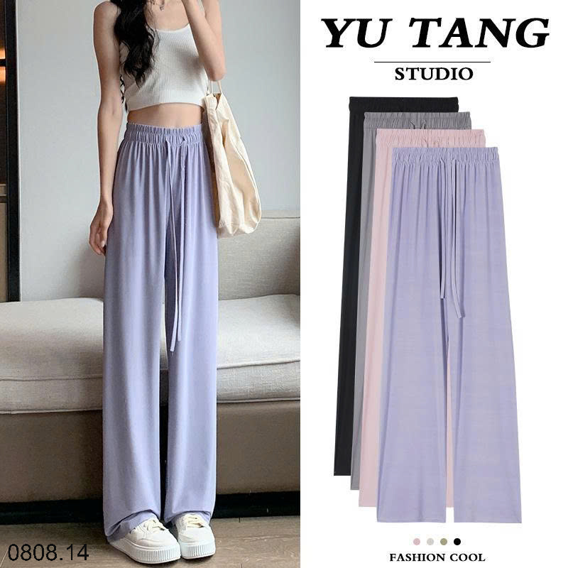 26HA0808.14 - SET 2 QUẦN ỐNG RỘNG LỤA BĂNG