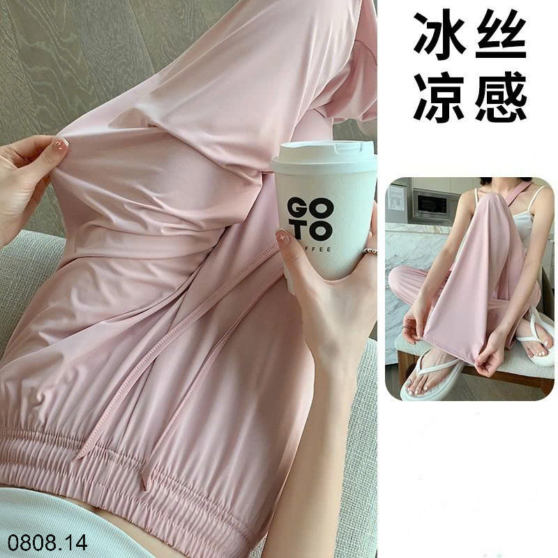 26HA0808.14 - SET 2 QUẦN ỐNG RỘNG LỤA BĂNG