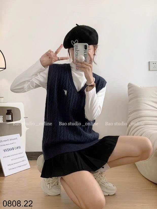 26HA0808.22 - ÁO GILE LEN VẶN THỪNG CHO NỮ