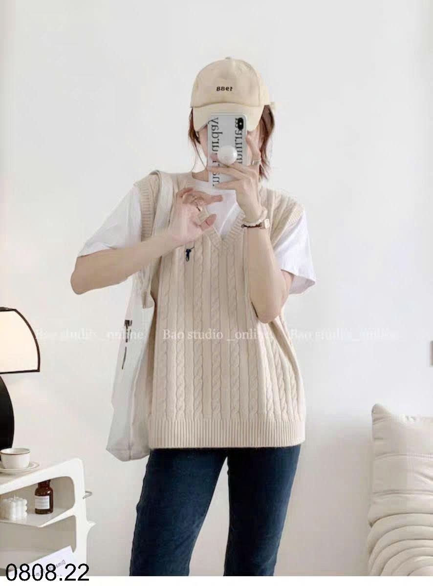 26HA0808.22 - ÁO GILE LEN VẶN THỪNG CHO NỮ