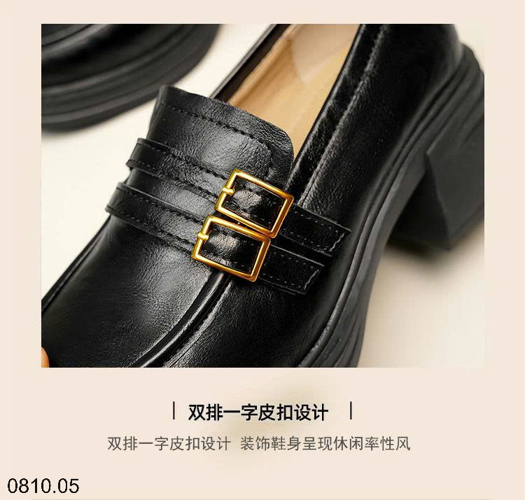 26HA0810.05 - GIÀY LƯỜI NỮ GÓT DÀY ĐẾ VUÔNG
