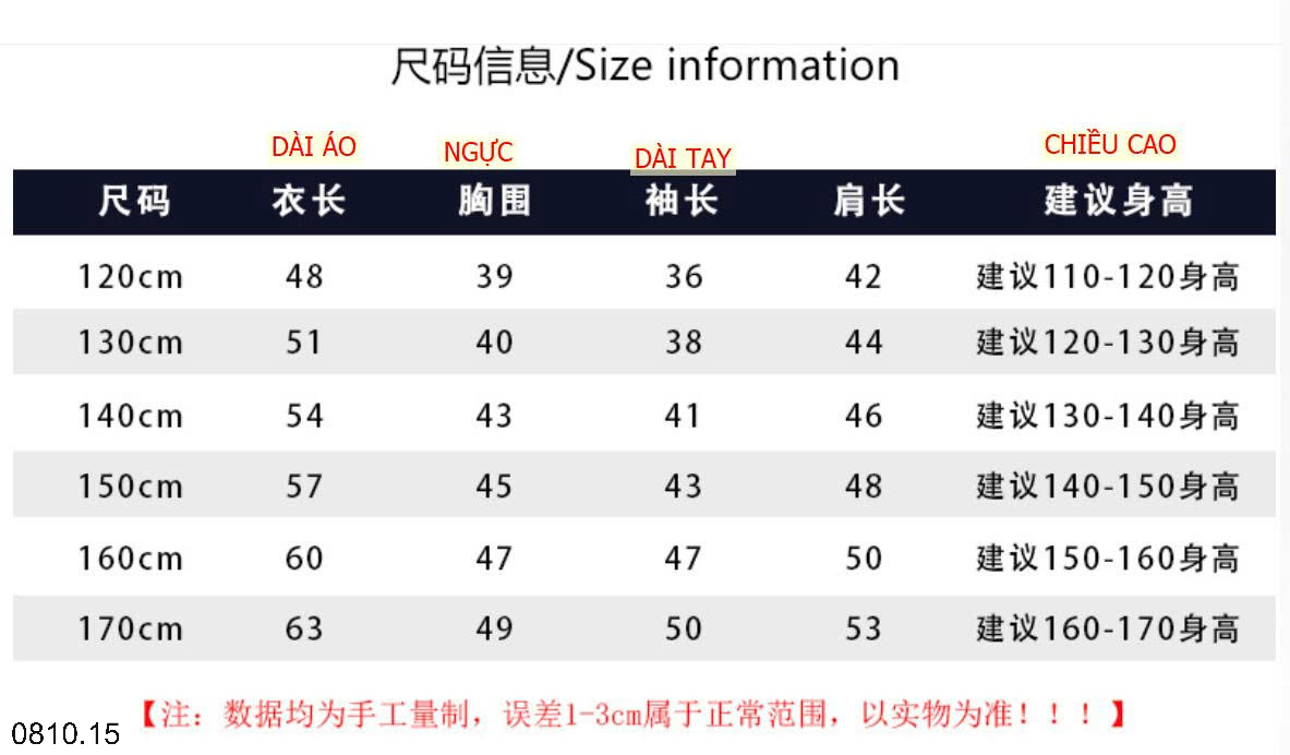 26HA0810.15 - ÁO THUN DÀI TAY BÉ TRAI SIZE ĐẠI
