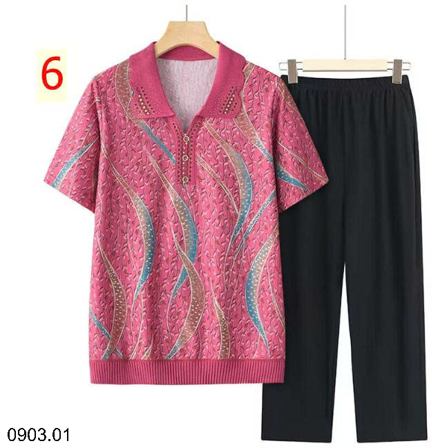 26HA0903.01 - SET BỘ TRUNG NIÊN QUẦN ĐEN CHO MẸ
