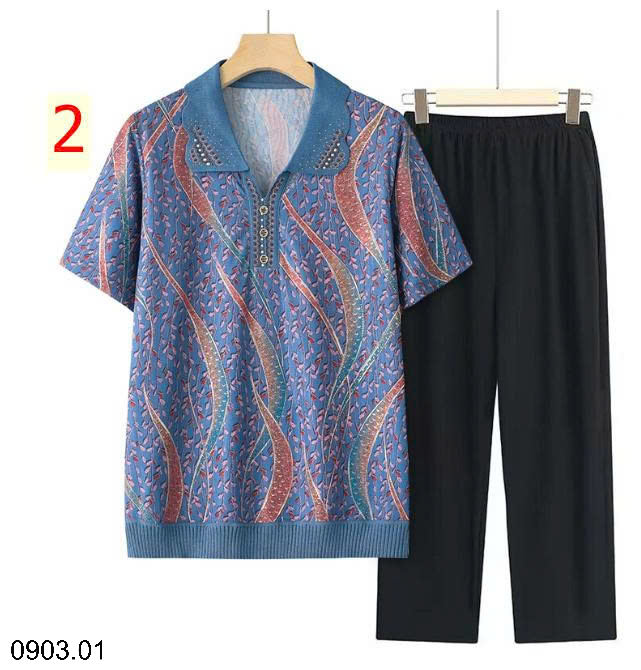 26HA0903.01 - SET BỘ TRUNG NIÊN QUẦN ĐEN CHO MẸ