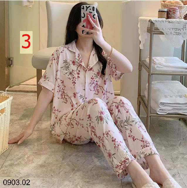 26HA0903.02 - PIZAMA QUẦN DÀI ÁO CỘC CHO NỮ
