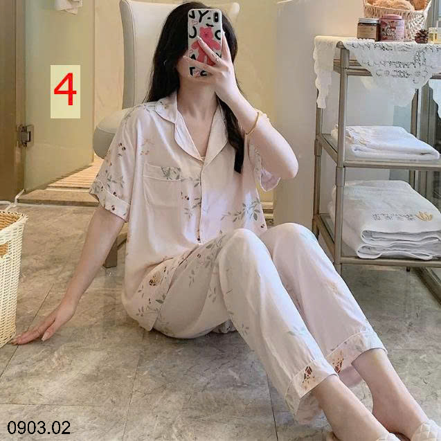 26HA0903.02 - PIZAMA QUẦN DÀI ÁO CỘC CHO NỮ