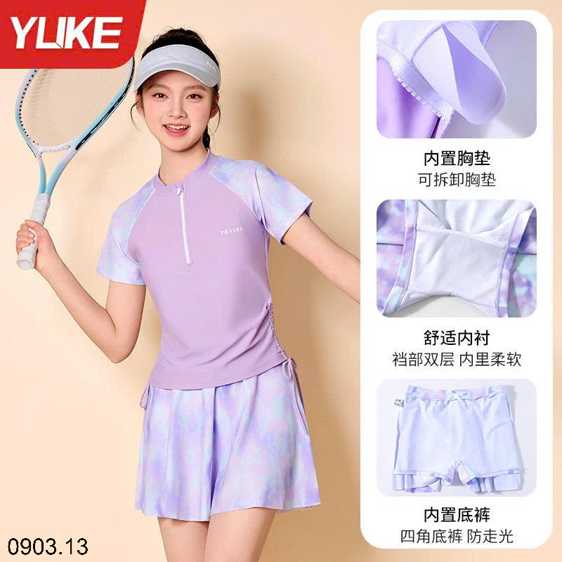 26HA0903.13 - BỘ BƠI BÉ GÁI SIZE ĐẠI YUKE
